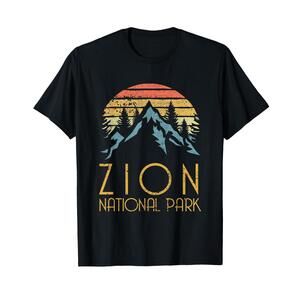 Retro Zion National Park Utah T Shirt T-Shirt